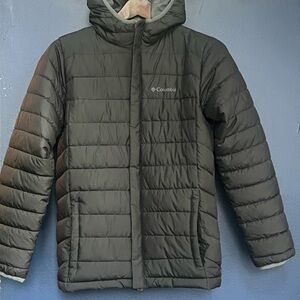 Columbia Charcoal Quilted Hooded Jacket